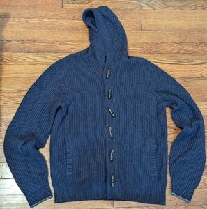 Brunello Cuccinelli Dark Lavender Cashmere Knit Hoodie